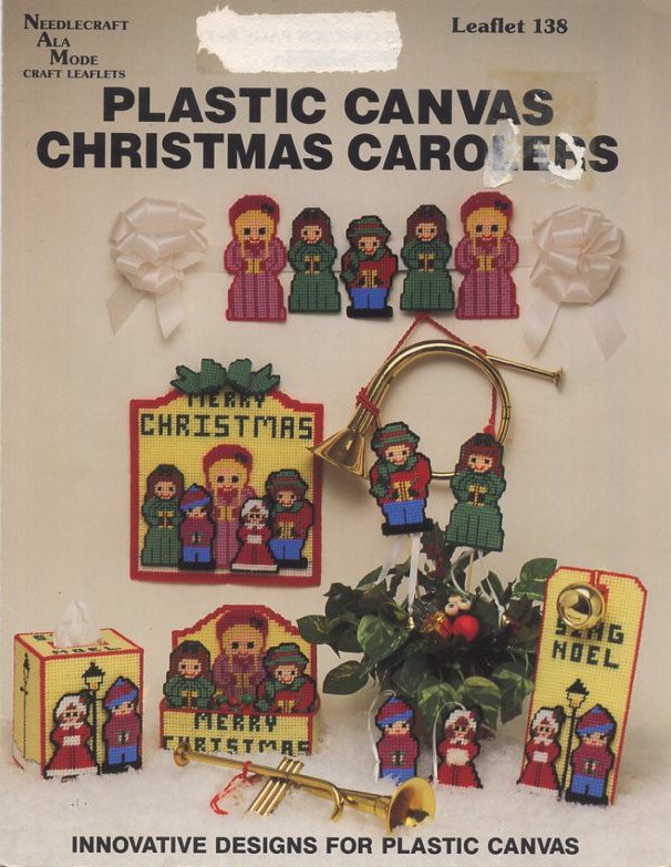 Plastic Canvas Christmas Carolers book - Needlecraft Ala Mode Leaflet 138