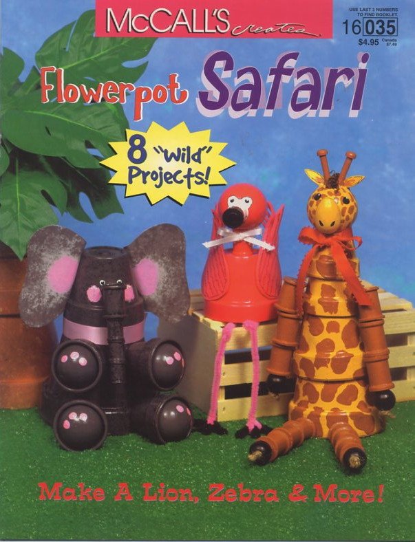 Flowerpot Safari - Book 16035 by McCall's Creates
