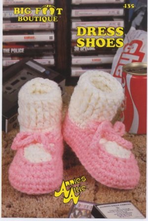 Annie's Attic Big Foot Boutique Dress Shoes Crochet Pattern 435