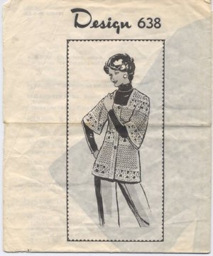 Design 638 Crocheted Jacket Pattern