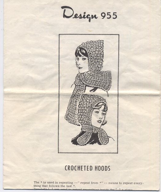Design 955 Crocheted Hoods Pattern
