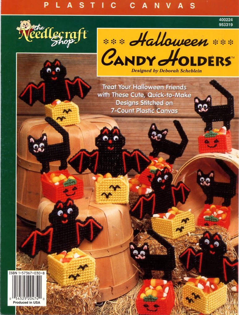 Plastic Canvas Halloween Candy Holders Pattern The Needlecraft Shop