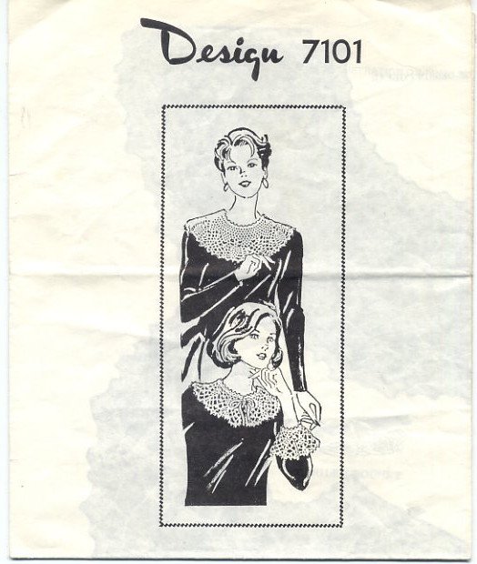Design 7101 Crocheted Collars and Matching Cuffs Pattern