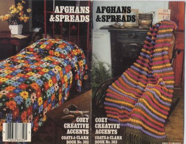 Afghans & Spreads Cozy Creative Accents - Coats & Clark Book No 303