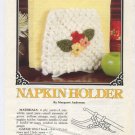 Annie's Attic Milk Glass Crochet II Napkin Holder Crochet Pattern 87Q22