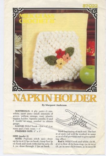 Annie's Attic Milk Glass Crochet II Napkin Holder Crochet Pattern 87Q22