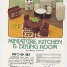 Annie's Attic Miniature Kitchen & Dining Room Crochet Pattern 87G31