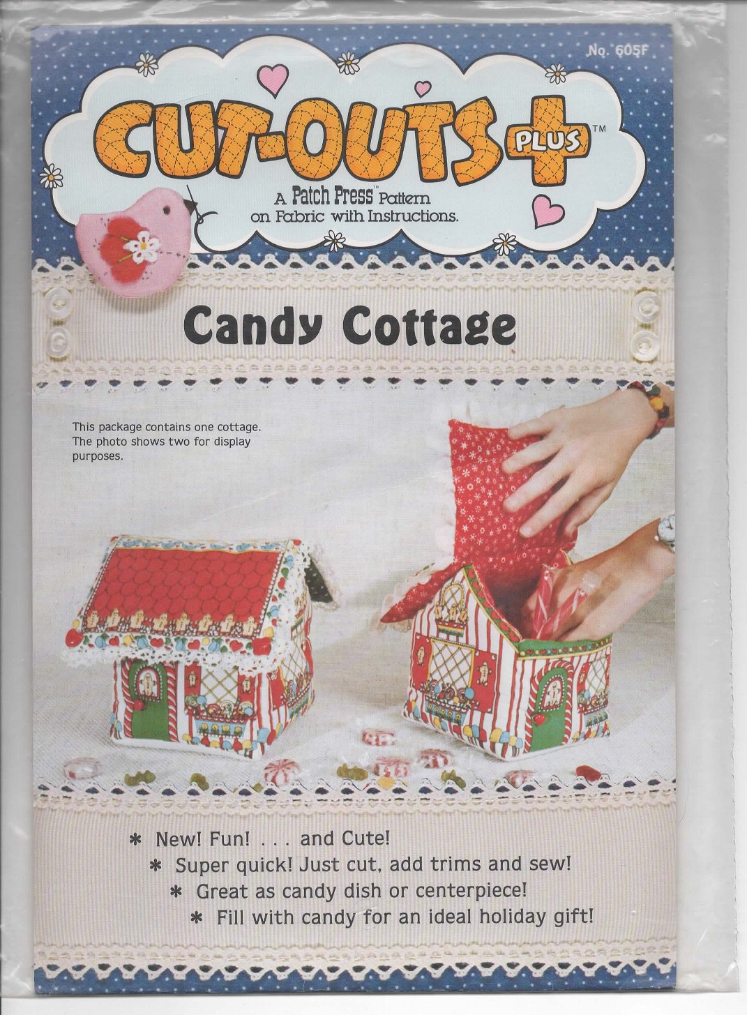 Patch Press Cut-outs Plus Fabric Candy Cottage No 605F