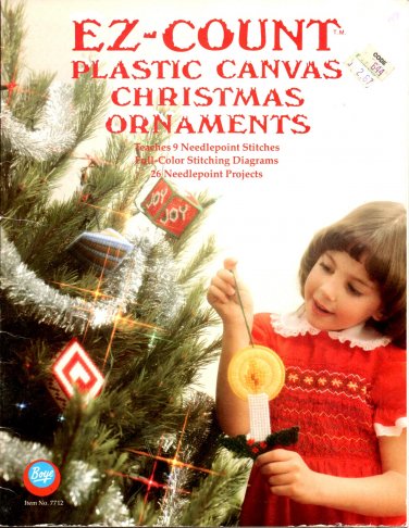 EZ-Count Plastic Canvas Christmas Ornaments - Boye No. 7712