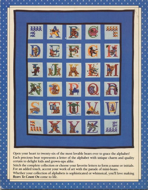 Bears To Count On Cross Stitch Alphabet Book Leap Year Design Works