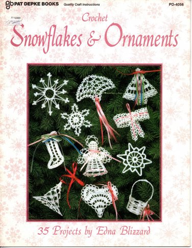 Crochet Snowflakes & Ornaments Patterns Pat Depke Books PD-4056