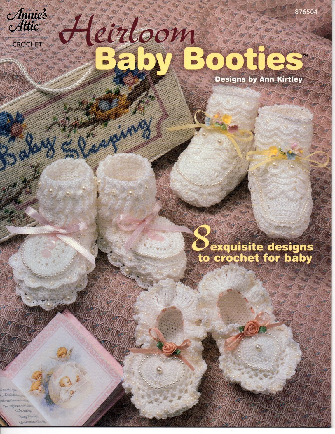 Annies Attic Crochet Heirloom Baby Booties 876504