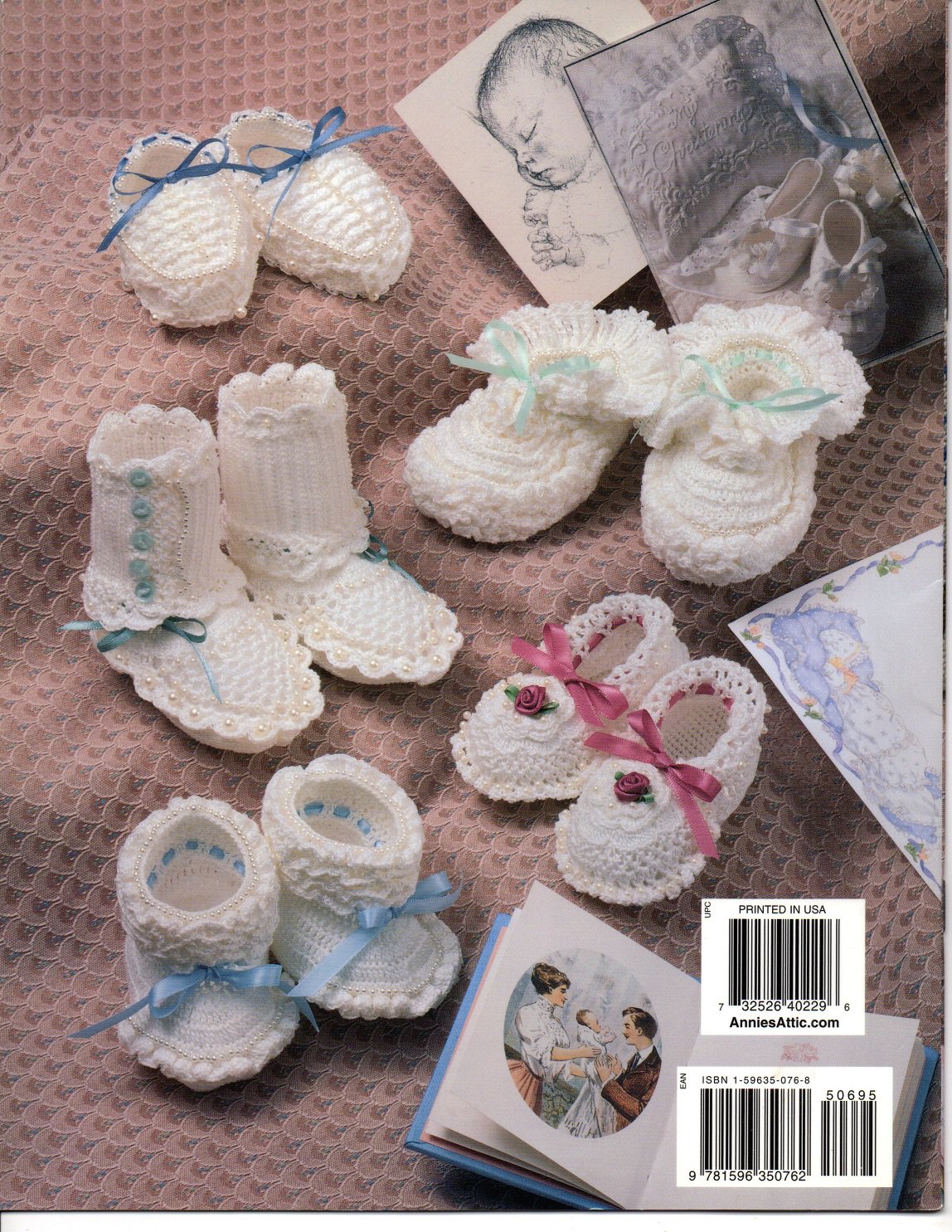 Annies Attic Crochet Heirloom Baby Booties 876504 Annies attic crochet heirloom baby booties 876504