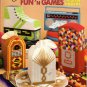 Plastic Canvas Fun'n Games Tissue Box Covers Patterns American School of Needlework 3103