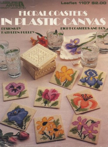 Floral Coasters in Plastic Canvas Leaflet 1107 Leisure Arts