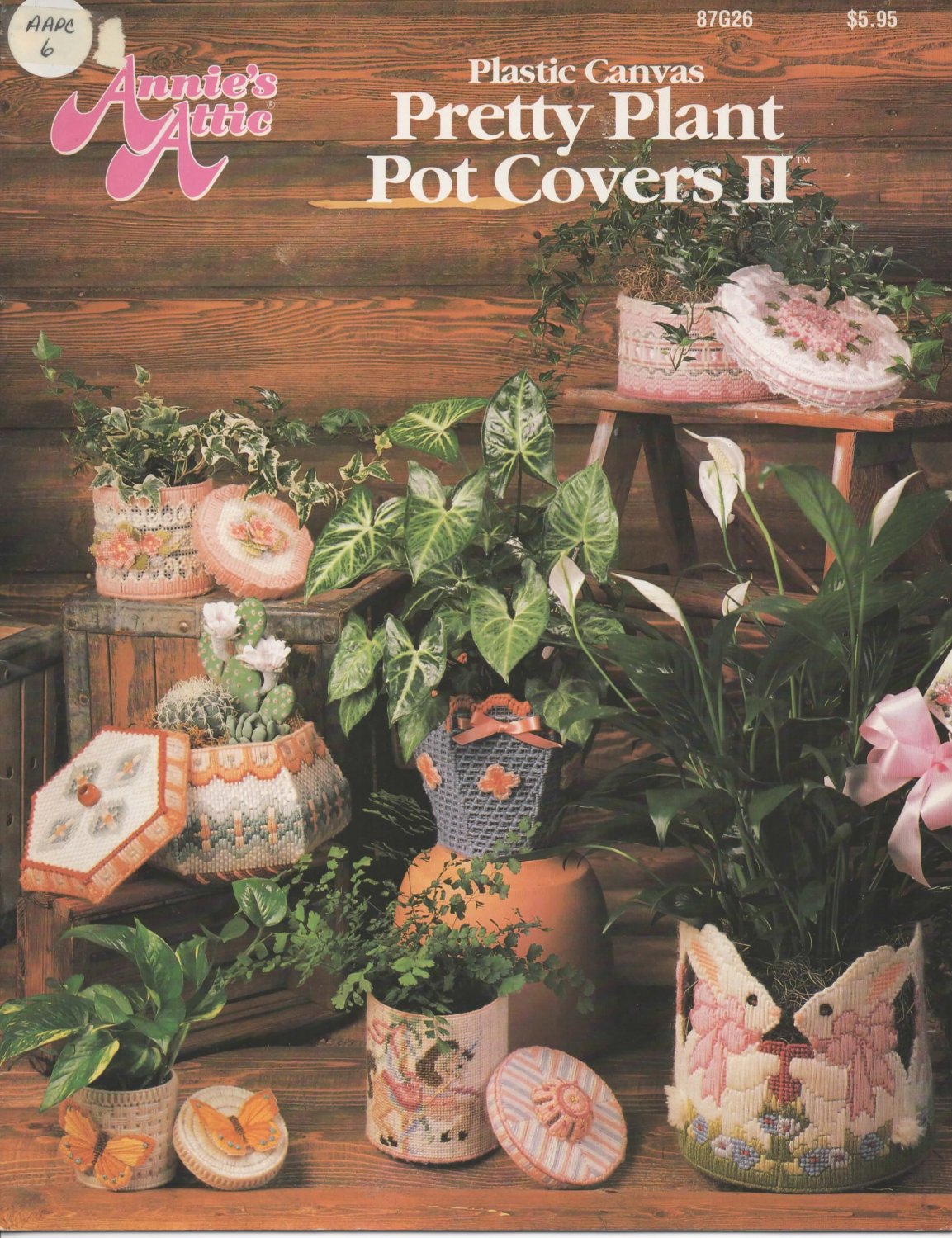 Annies Attic Plastic Canvas Pretty Plant Pot Covers II Patterns 87G26