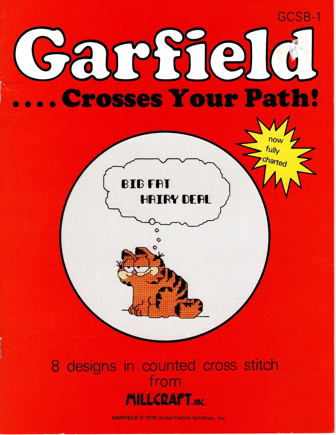 Garfield ..Crosses Your Path! Cross Stitch Pattern - Millcraft Inc GCSB-1