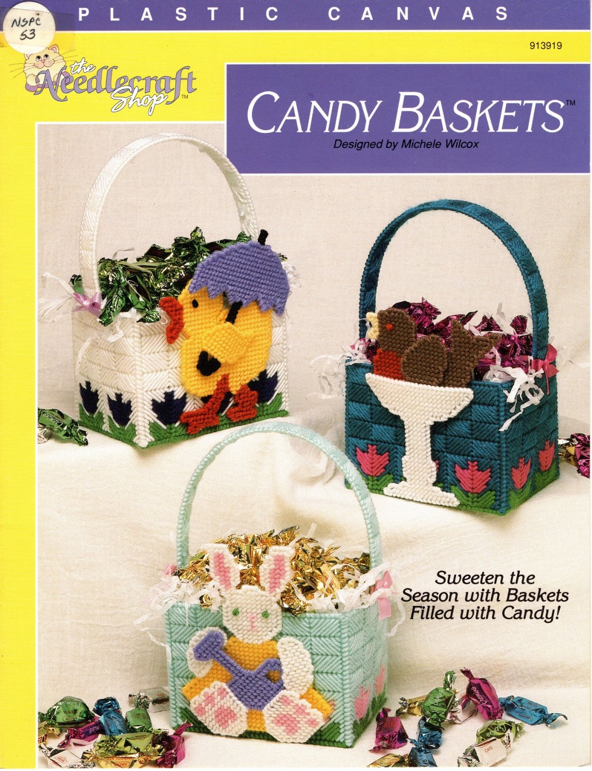 Plastic Canvas Candy Basket Patterns - The Needlecraft Shop 913919