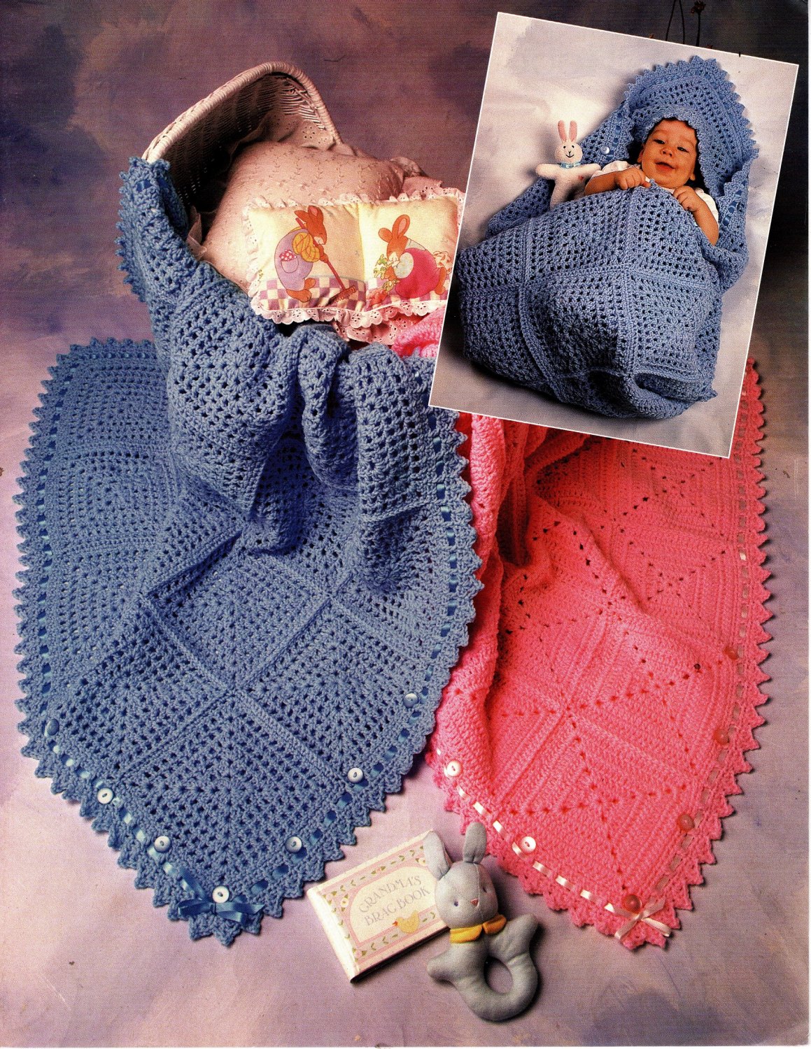 Hooded Baby Blanket - Annies Attic 892114