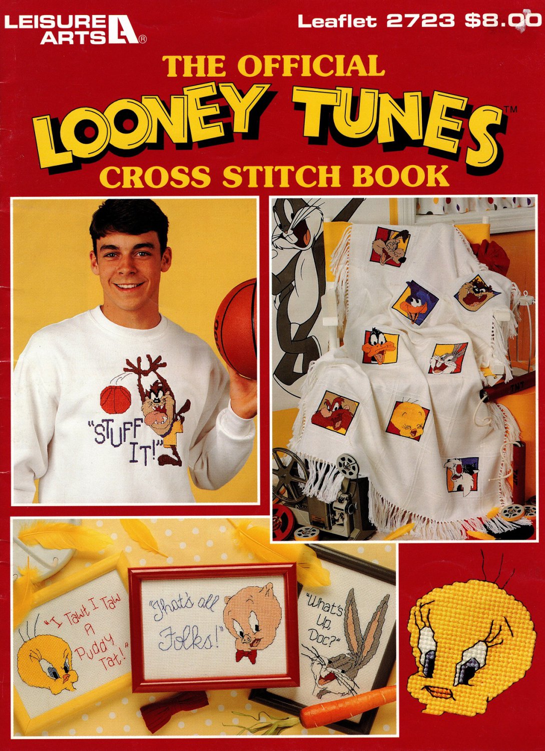 The Official Looney Tunes Cross Stitch Book Leisure Arts Leaflet