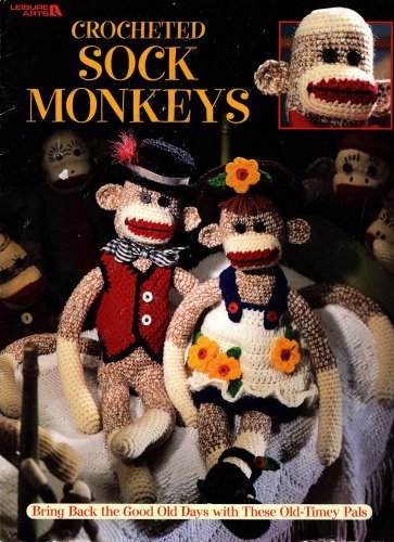 Crocheted Sock Monkeys Pattern -  Leisure Arts Leaflet 3130