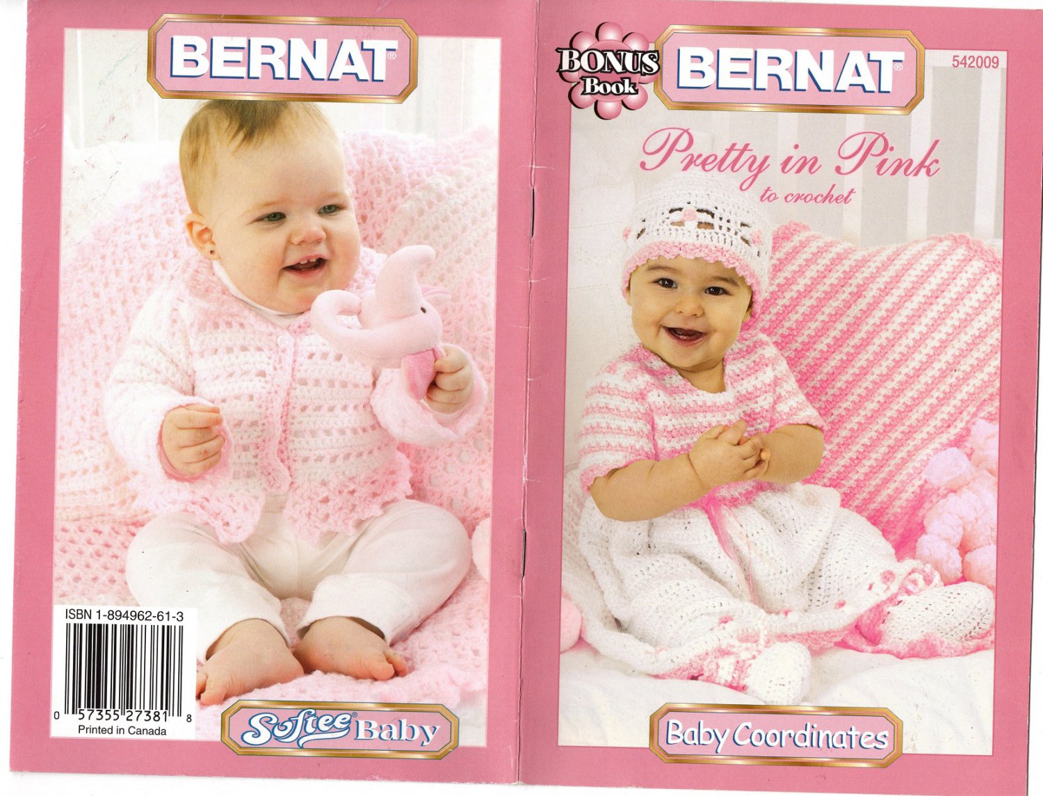 Bernat Pretty in Pink to Crochet Baby Coordinates Pattern Book 542009
