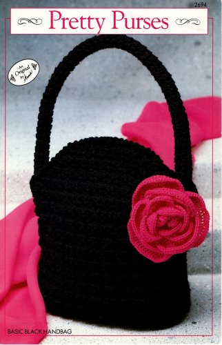 Annie's Attic Pretty Purses Basic Black Handbag Crochet Pattern 2694