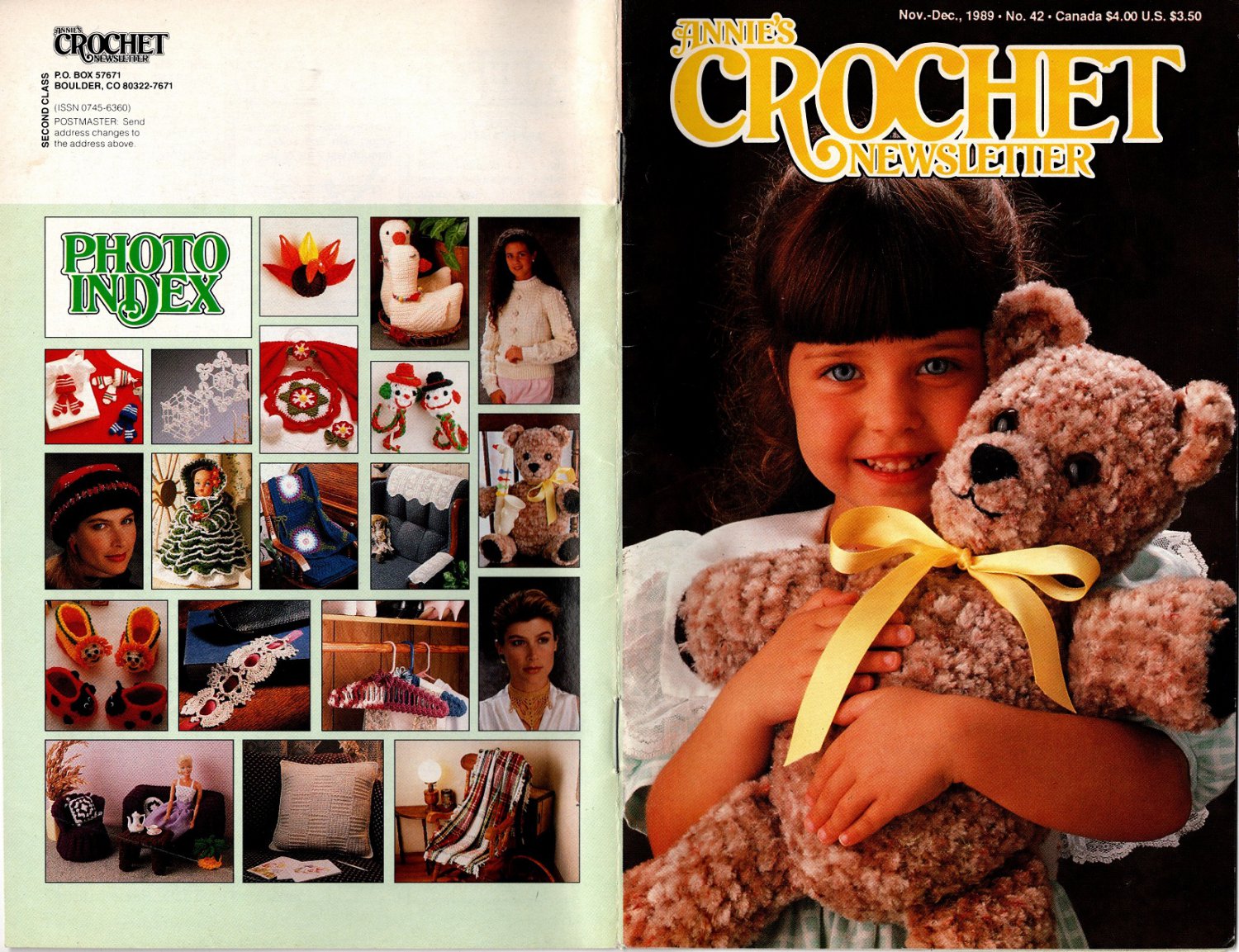Annie's Crochet Newsletter Nov-Dec. 1989 Number 42 Magazine