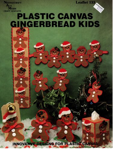 Plastic Canvas Gingerbread Kids book - Needlecraft Ala Mode Leaflet 133