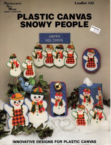 Plastic Canvas Snowy People book - Needlecraft Ala Mode Leaflet 132