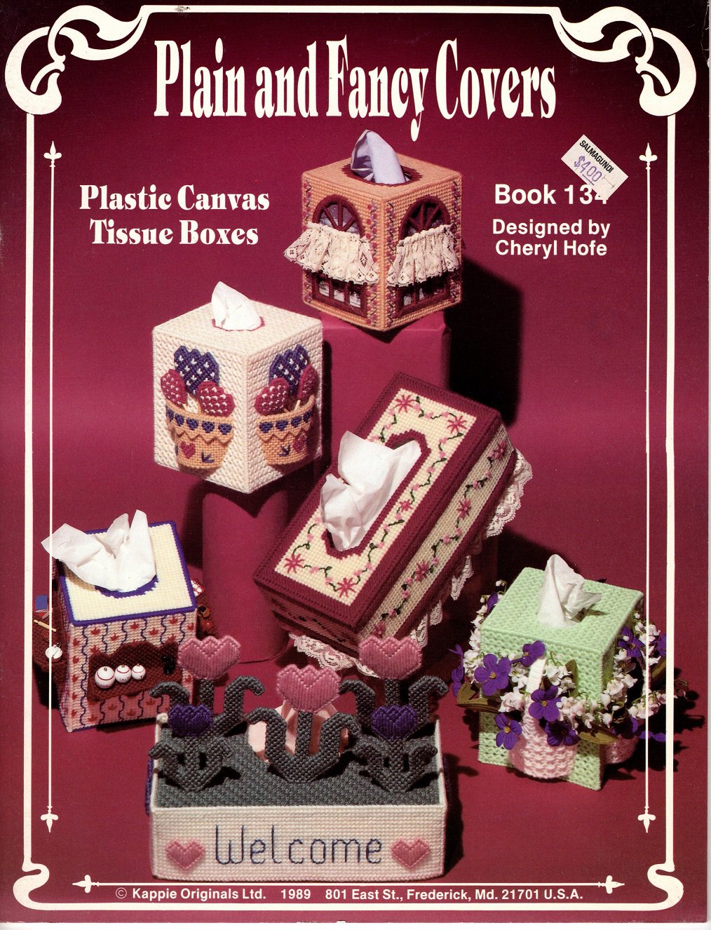 Plain and Fancy Covers Plastic Canvas Tissue Boxes - Kappie Originals Book 134