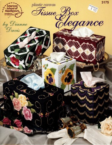 Plastic Canvas Tissue Box Elegance Patterns American School of Needlework 3175