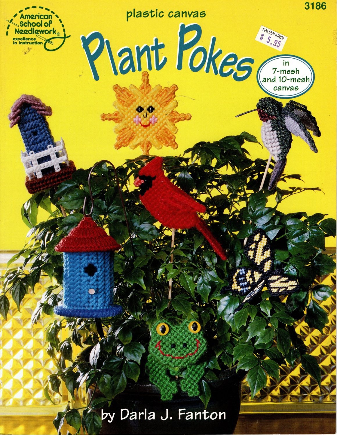 Plastic Canvas Plant Pokes Pattern American School of Needlework 3186
