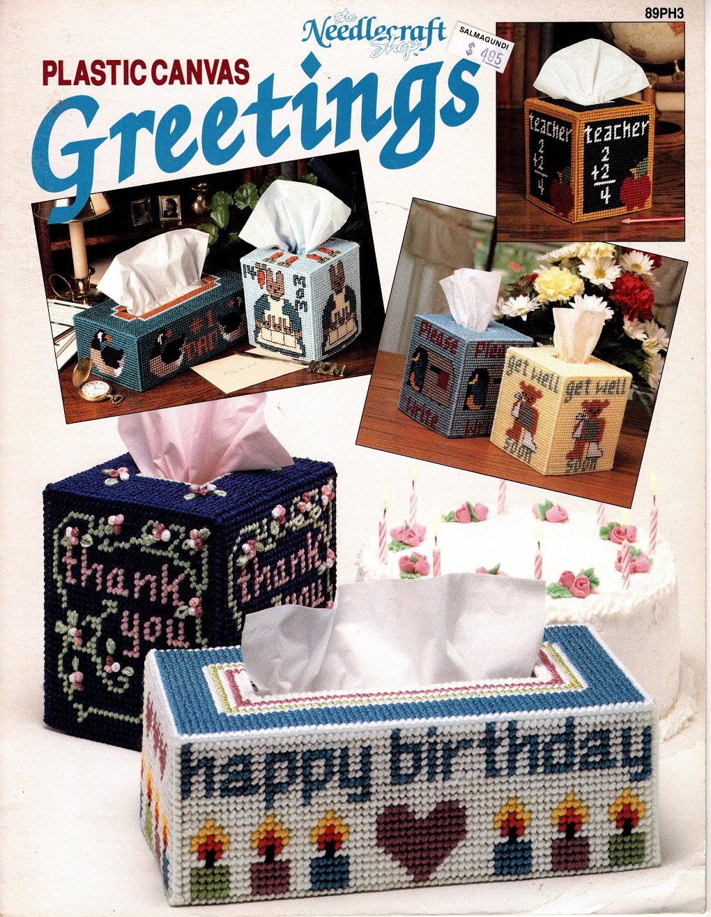 Plastic Canvas Greetings Tissue Covers Patterns - The Needlecraft Shop 89PH3