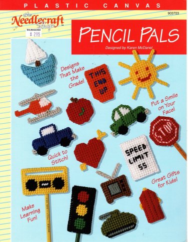 Plastic Canvas Pencil Pals Pattern - The Needlecraft Shop 903703