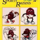 The California Raisins Sporty Raisins  Cross Stitch Pattern Leaflet 2