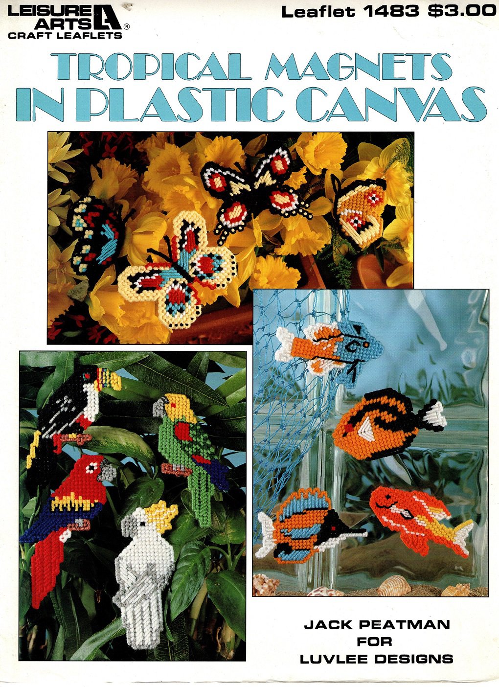 Tropical Magnets in Plastic Canvas Leaflet 1483 Leisure Arts