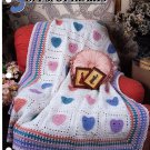 Annie's Crochet Quilt & Afghan Club Pattern Leaflet Soft Spot Hearts QAC349-02