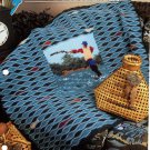 Annie's Crochet Quilt & Afghan Club Pattern Leaflet Fisherman's Afghan QAC351-01