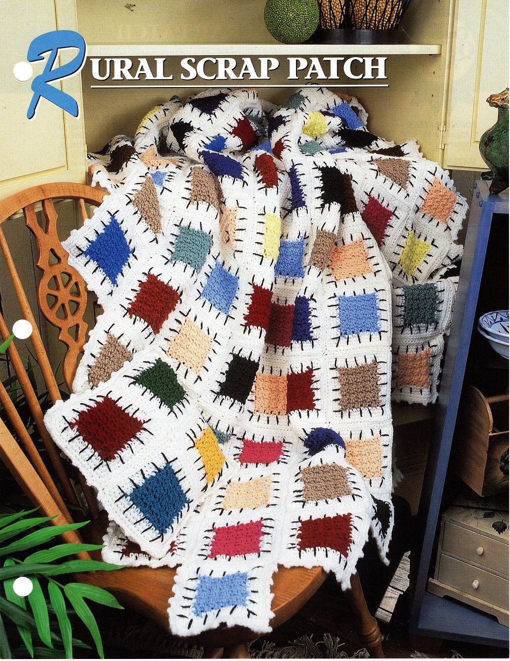 Annie's Crochet Quilt & Afghan Club Pattern Leaflet Rural Scrap Patch QAC352-05