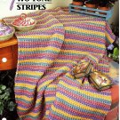 Annie's Crochet Quilt & Afghan Club Pattern Leaflet Two Tone Stripes QAC348-05