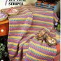 Annie's Crochet Quilt & Afghan Club Pattern Leaflet Two Tone Stripes QAC348-05
