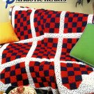 Annie's Crochet Quilt & Afghan Club Pattern Leaflet Patriotic Hearts QAC346-02