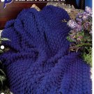 Annie's Crochet Quilt & Afghan Club Pattern Leaflet Purple Popcorns QAC346-03