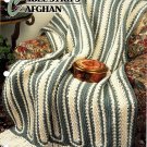 Annie's Crochet Quilt & Afghan Club Pattern Leaflet Cable Stripes Afghan QAC346-04