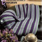 Annie's Crochet Quilt & Afghan Club Pattern Leaflet Cluster Strips Afghan QAC343-04