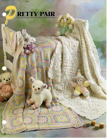 Annie's Crochet Quilt & Afghan Club Pattern Leaflet Pretty Pair QAC341-04