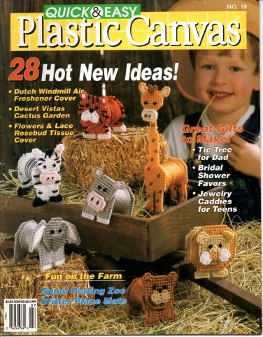 Quick & Easy Plastic Canvas Magazine - June/July 1992 - No 18