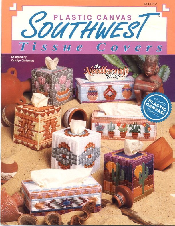 Plastic Canvas Southwest Tissue Covers Patterns Needlecraft Shop 90PH12