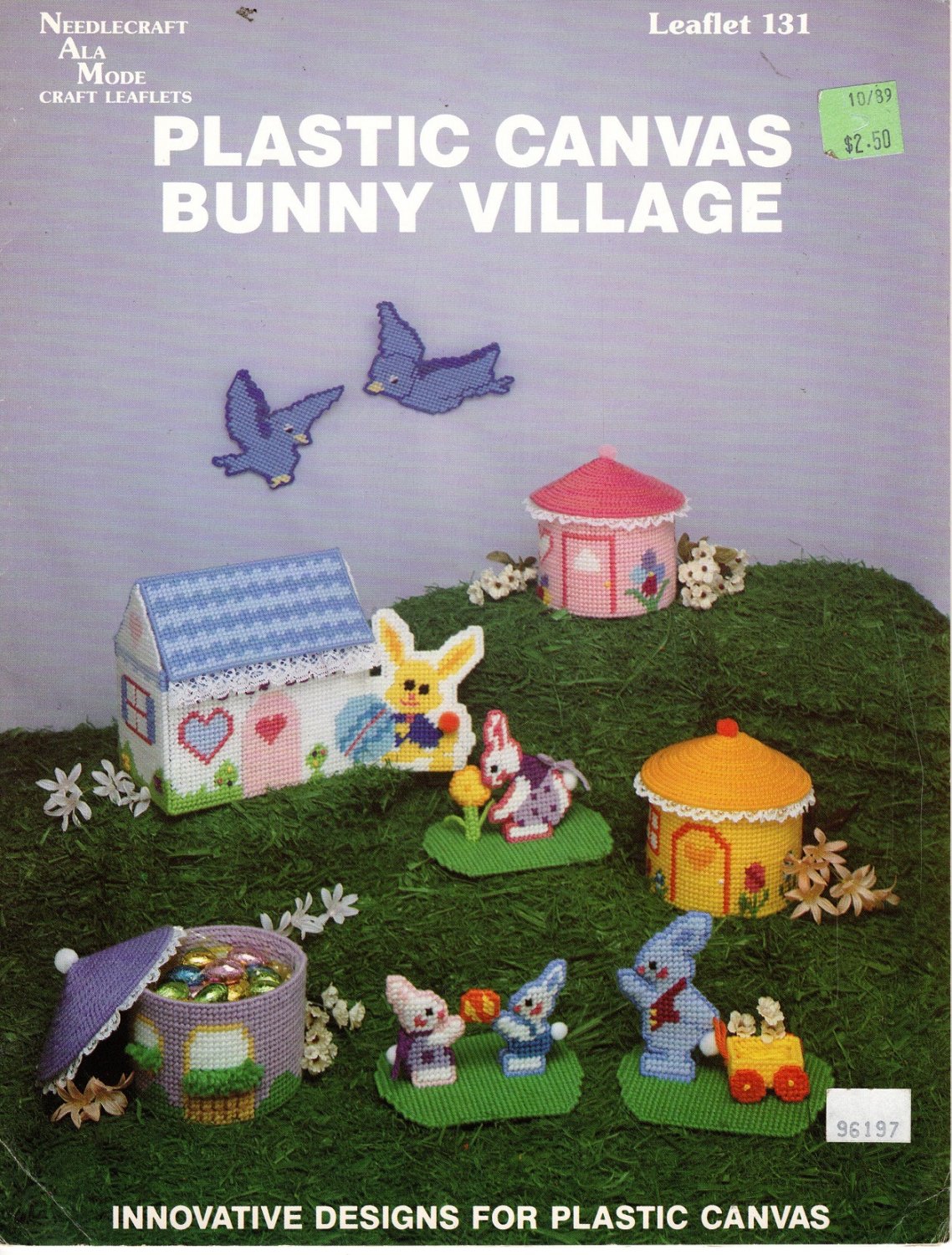 Plastic Canvas Bunny Village book - Needlecraft Ala Mode Leaflet 131